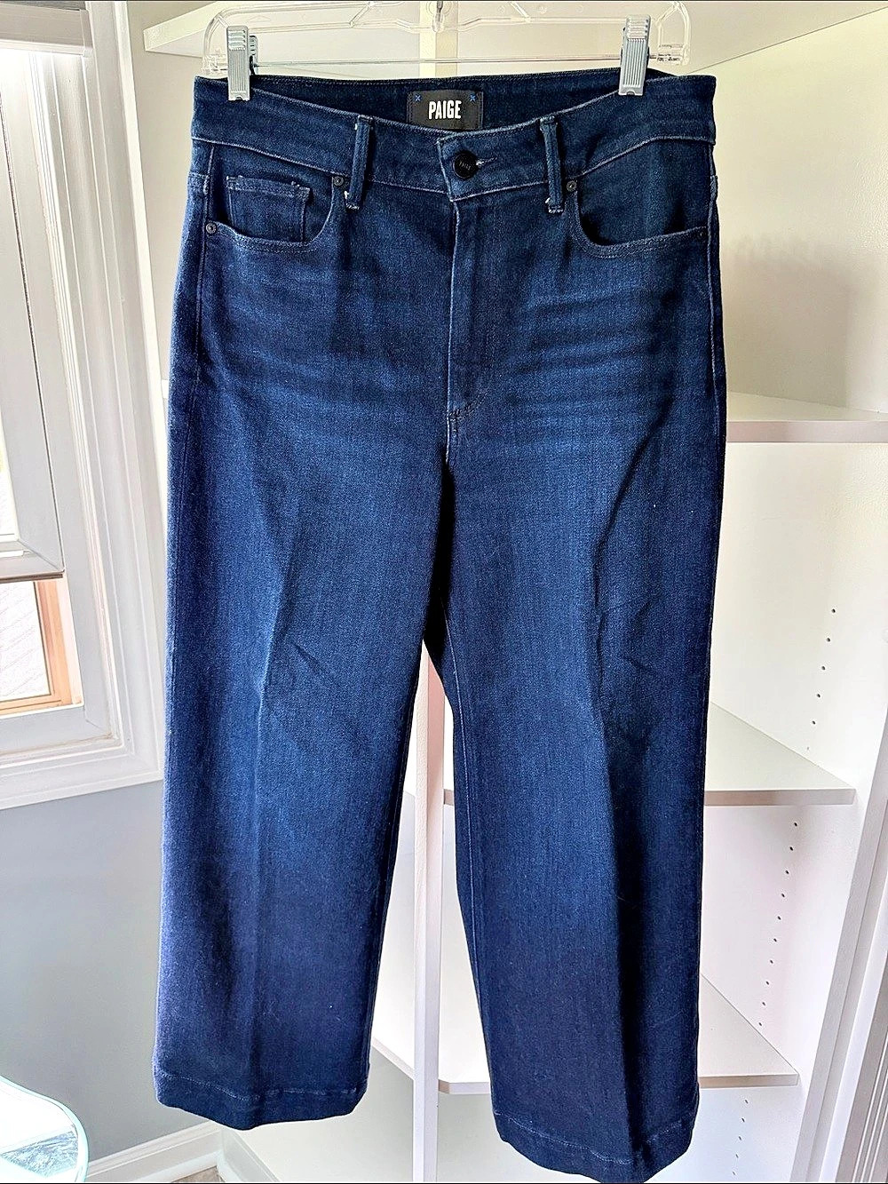 Paige Anessa Straight Leg Jeans in Blue Waist 29